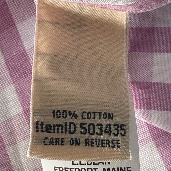Vintage L.L Bean Purple Plaid Wrinkle Free Women's Top - Picture 10 of 11